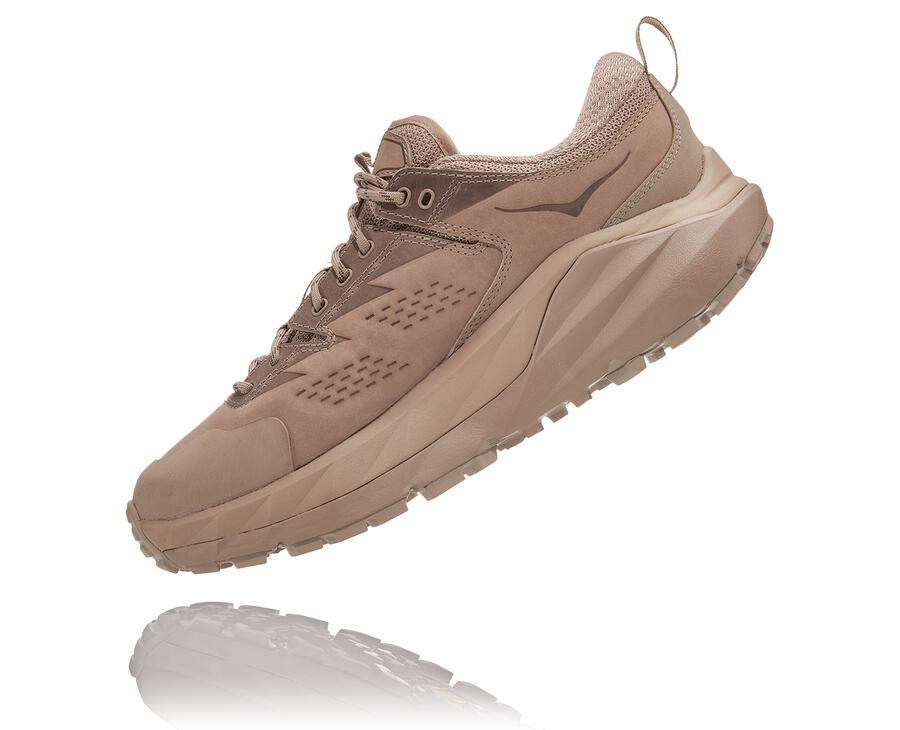 Zapatillas Trail Hoka One One Hombre - Kaha Bajas Gore-Tex - Beige - BZJ429073